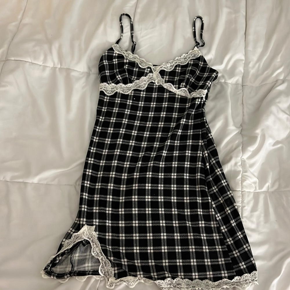 Cotton flannel mini dress